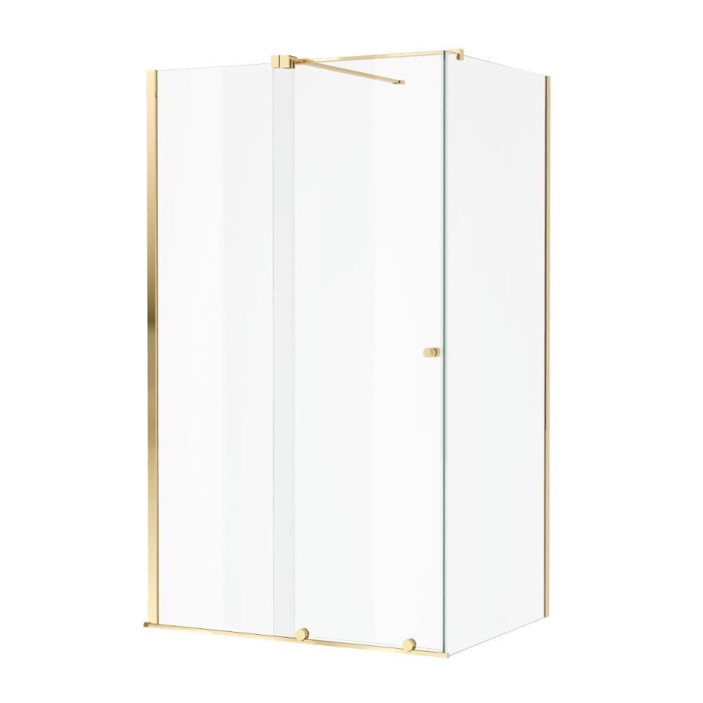 Душова кабіна Excellent Ortigo 200х140x90 см скло 8 мм без піддону Золотий (KAEX.5016.K.1400.0900.GL)