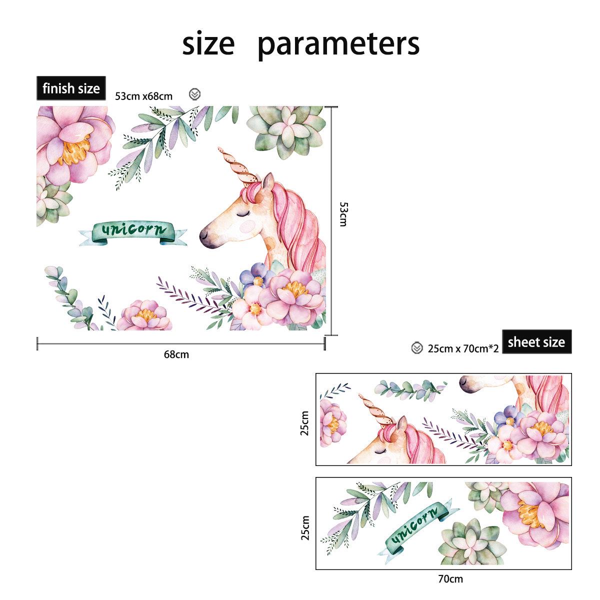 Наклейка на стену детская интерьерная Green Life Единорог 53х68 см (AY20067) - фото 3 Наклейка на стену детская интерьерная Green Life Единорог 53х68 см (AY20067) - фото 3