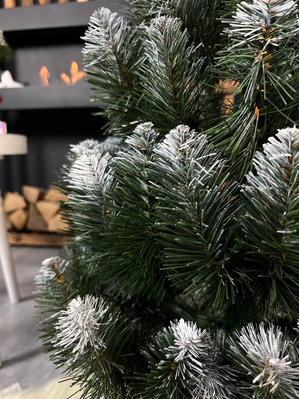 Штучна ялинка Снігова королева 1 м з білими кінчиками Зелений (YA678252) - фото 4 Штучна ялинка Снігова королева 1 м з білими кінчиками Зелений (YA678252) - фото 4