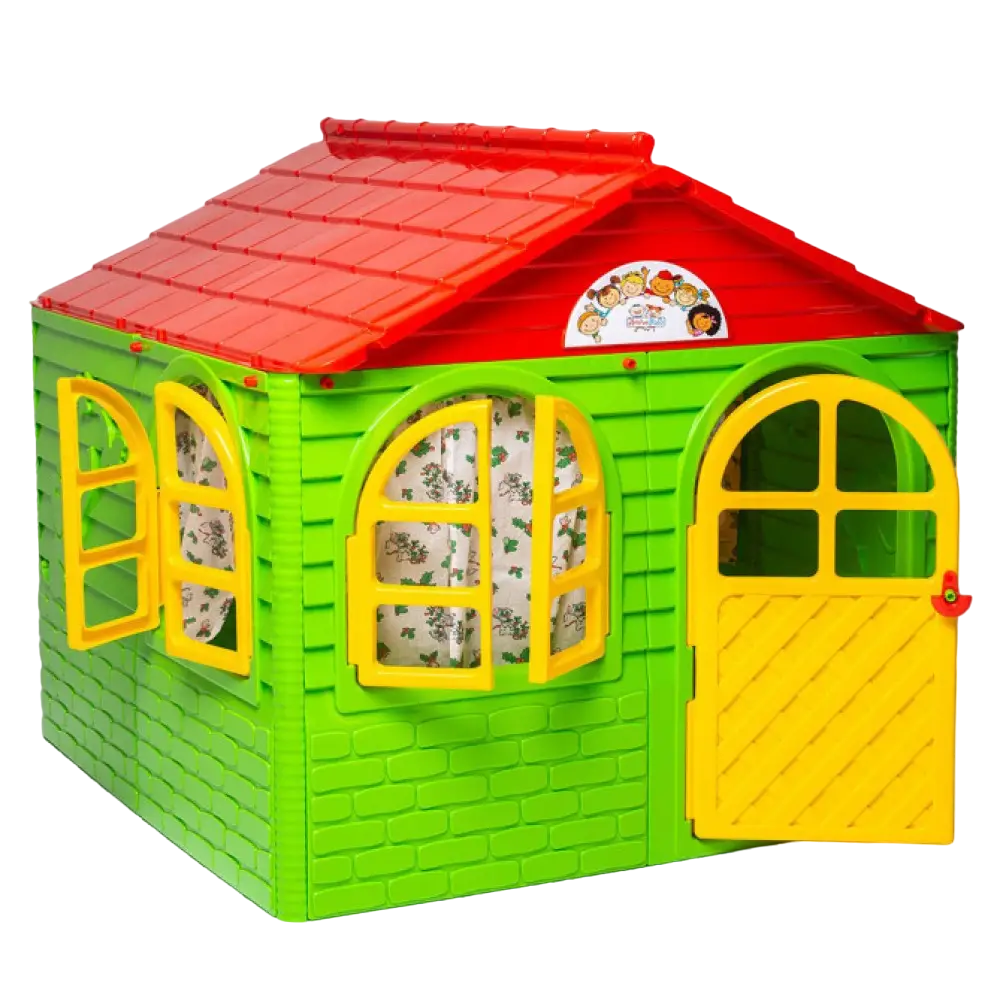 Домик для детей Gardentoys 129х129х220 см Зелено-красный (02550/3) - фото 1