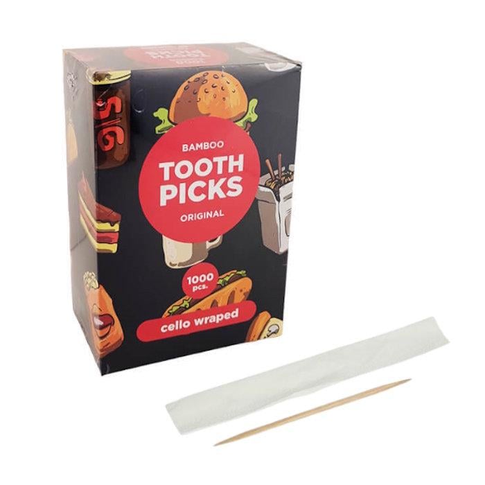 Зубочистки в индивидуальной упаковке 1000 шт. 10 уп. (2142)