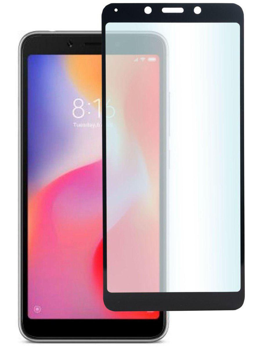 Защитное стекло для Redmi 6 полная проклейка экрана Black