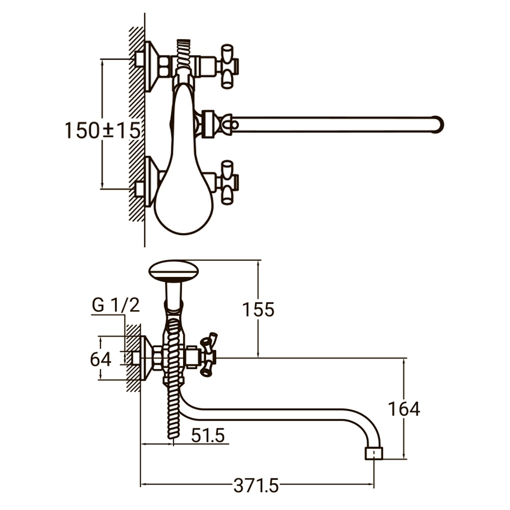 Смеситель для ванны Aquatica PL-5C455C (17213) - фото 6