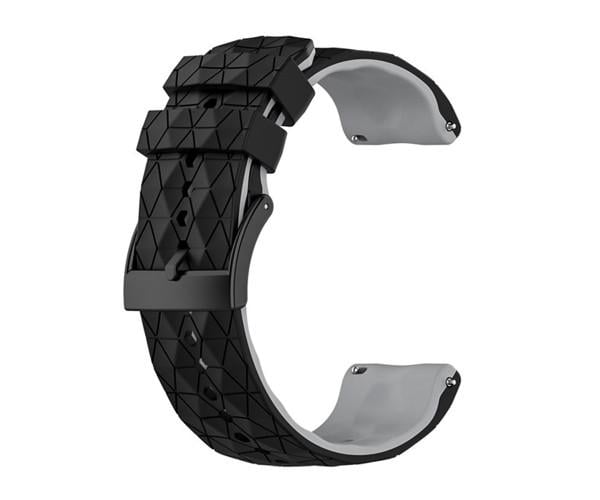 Ремешок силиконовый Structural Rhombus для Suunto 7/Spartan/Sport/Suunto 9 Baro/D5 Черно-серый