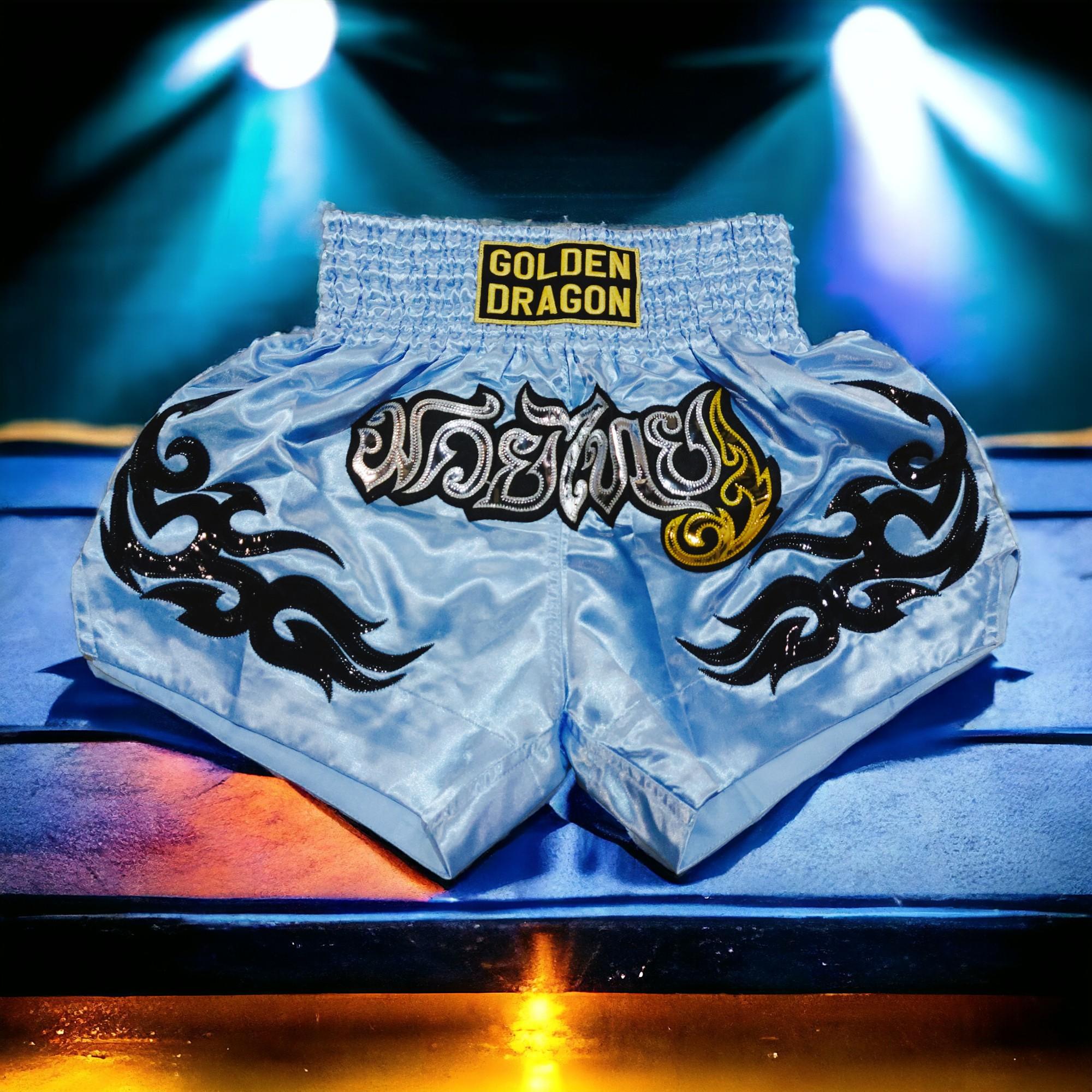 Шорти для тайського боксу GDragon Sport чоловічі Блакитний (4_1_M_7) - фото 2 Шорти для тайського боксу GDragon Sport чоловічі Блакитний (4_1_M_7) - фото 2