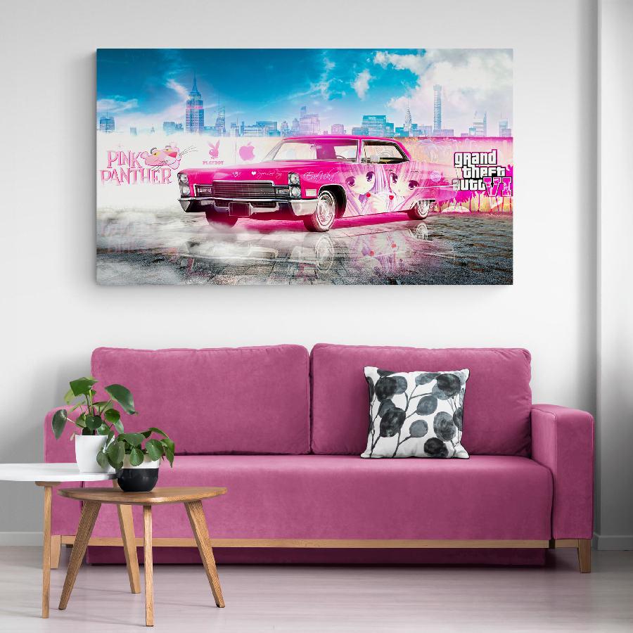 Картина на холсте HolstPrint GTA Grand Theft Auto 50х100 см