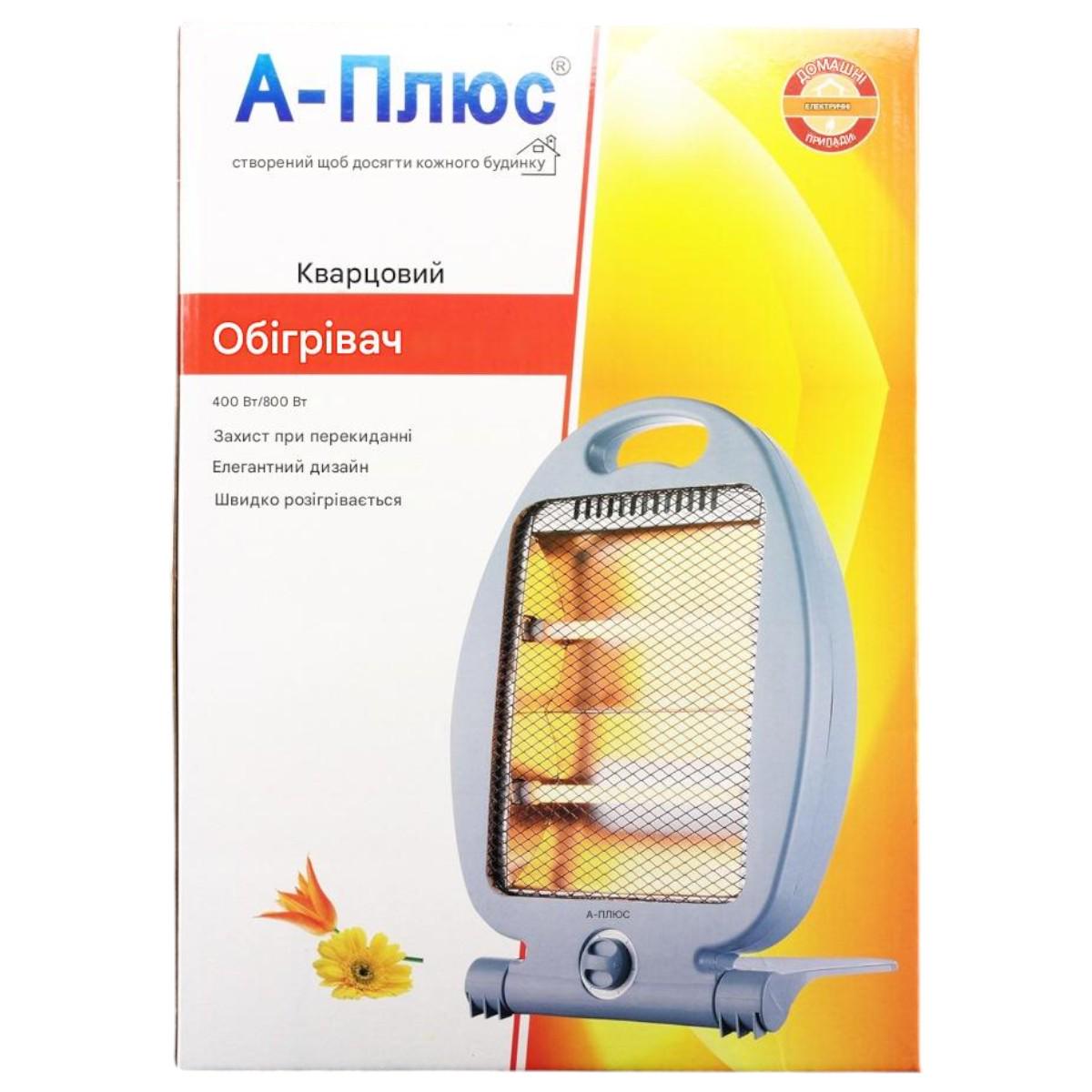 Обогреватель кварцевый инфракрасный A-PLUS 400/800 Вт (1993) - фото 6