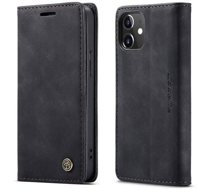 Чехол книжка с магнитом CaseMe на Apple iPhone 12 Black (20826-2B)