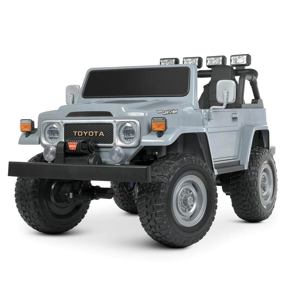 Детский электромобиль двухместный Bambi джип 4WD Toyota M 4968EBLR 24V Серый
