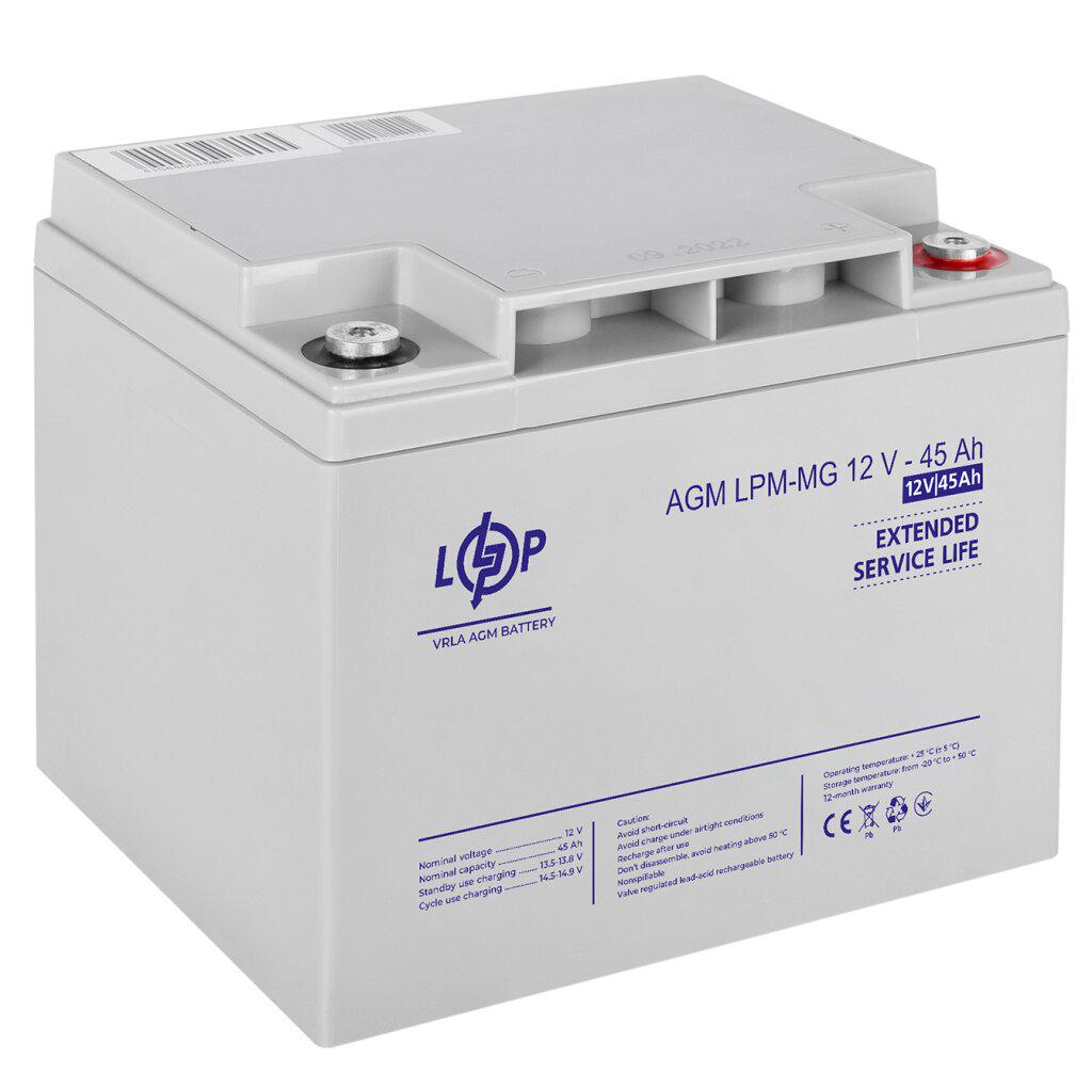 Аккумулятор мультигелевый для ИБП LogicPower LPM-MG 12V 45 Ah до 800 циклов (615073) - фото 2 Аккумулятор мультигелевый для ИБП LogicPower LPM-MG 12V 45 Ah до 800 циклов (615073) - фото 2