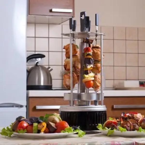 Шашличниця електрична Domotec Kebab Machine на 6 шампурів 1000W (6-4-2817) - фото 3