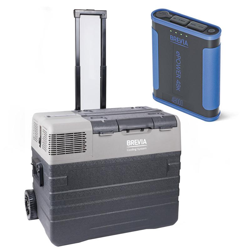 Автохолодильник Brevia 22780 з портативною зарядною станцією ePower 48 Ah 52 л (fp_21)