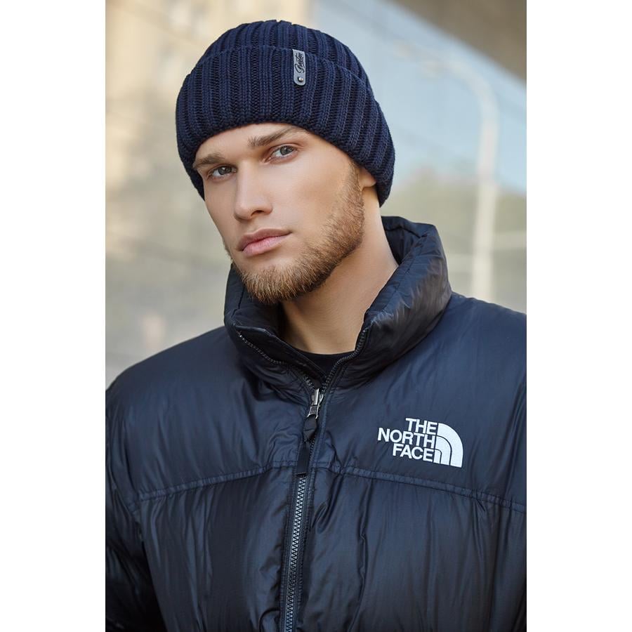 Шапка мужская хлопковая с отворотом Канзас Braxton 4732 one size Джинсовый