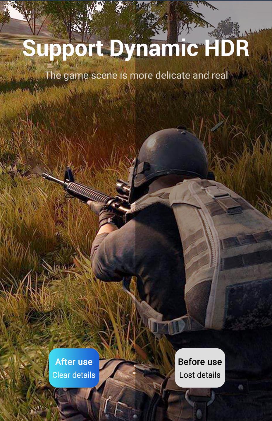 Кабель Vention DisplayPort 1.4 8K 60Hz 4K 144Hz 1080p 240Hz 32.4 Гбіт/с DP Dynamic HDR G-Sync Free Sync нейлонове обплетення 1,5 м Чорний (HCCBG) - фото 7