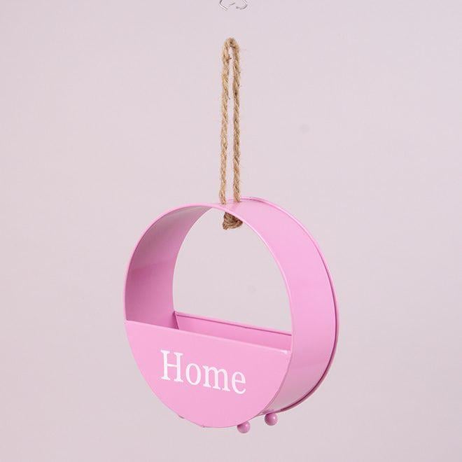 Кашпо металлическое подвесное Flora Home 38891 Розовый (DR013676)