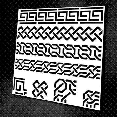 Трафарет многоразовый DFA Бордюр 1 для штукатурки и краски (B00001)