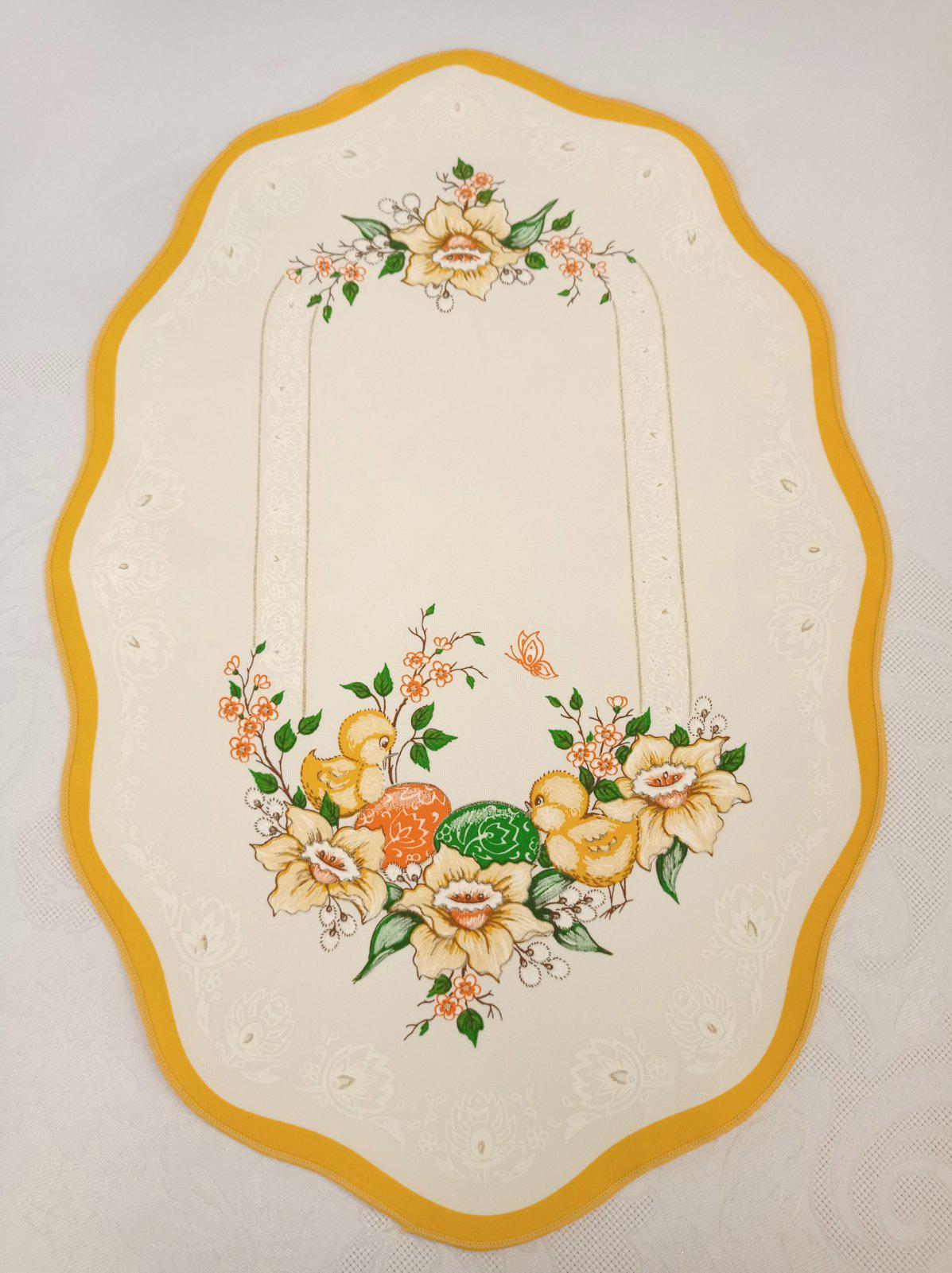 Салфетка пасхальная Print Easter Eggs 35x45 см Yellow Cream (CN14572)