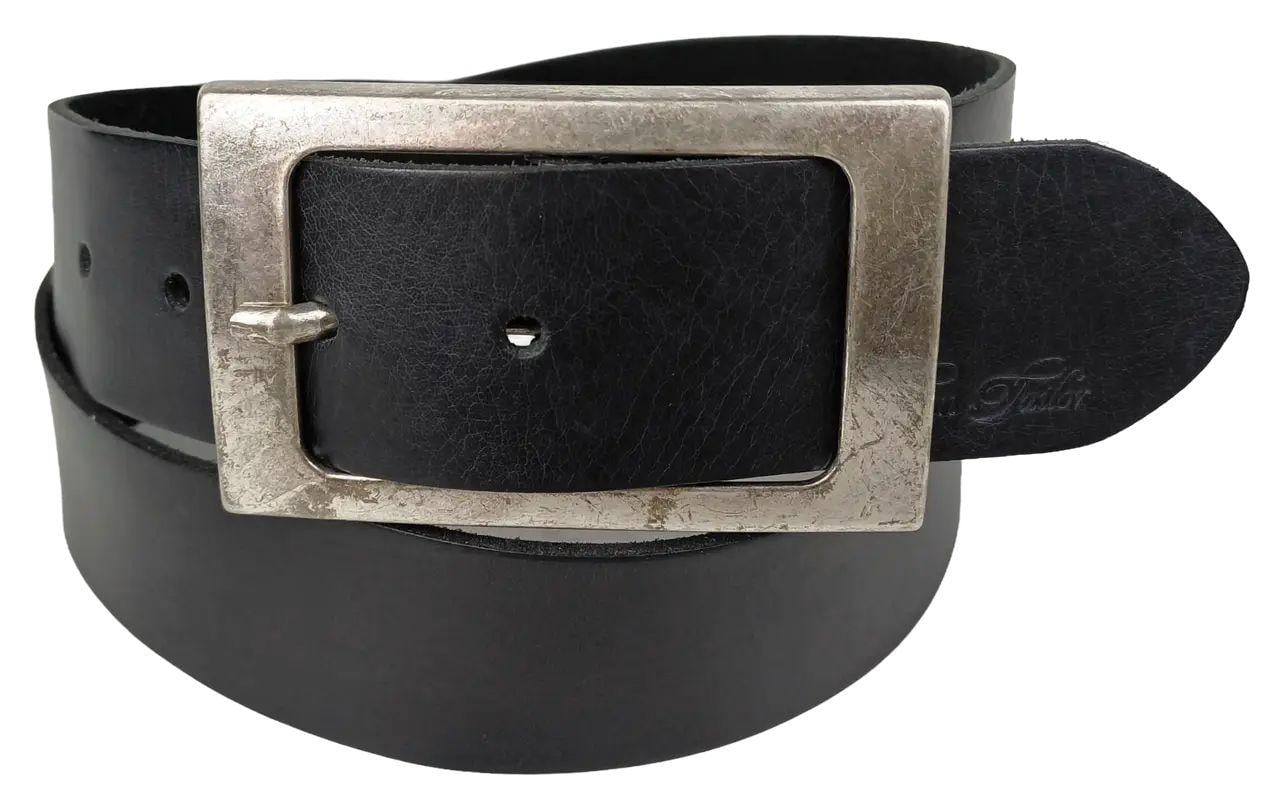 Ремінь під джинси Tom Tailor натуральна шкіра 105х3,8 см Чорний (RMT108)