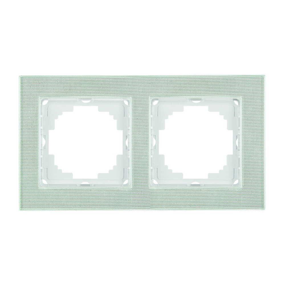 Рамка двухместная Nilson Alegra Стекло Мастерпоинт (25MP0092)