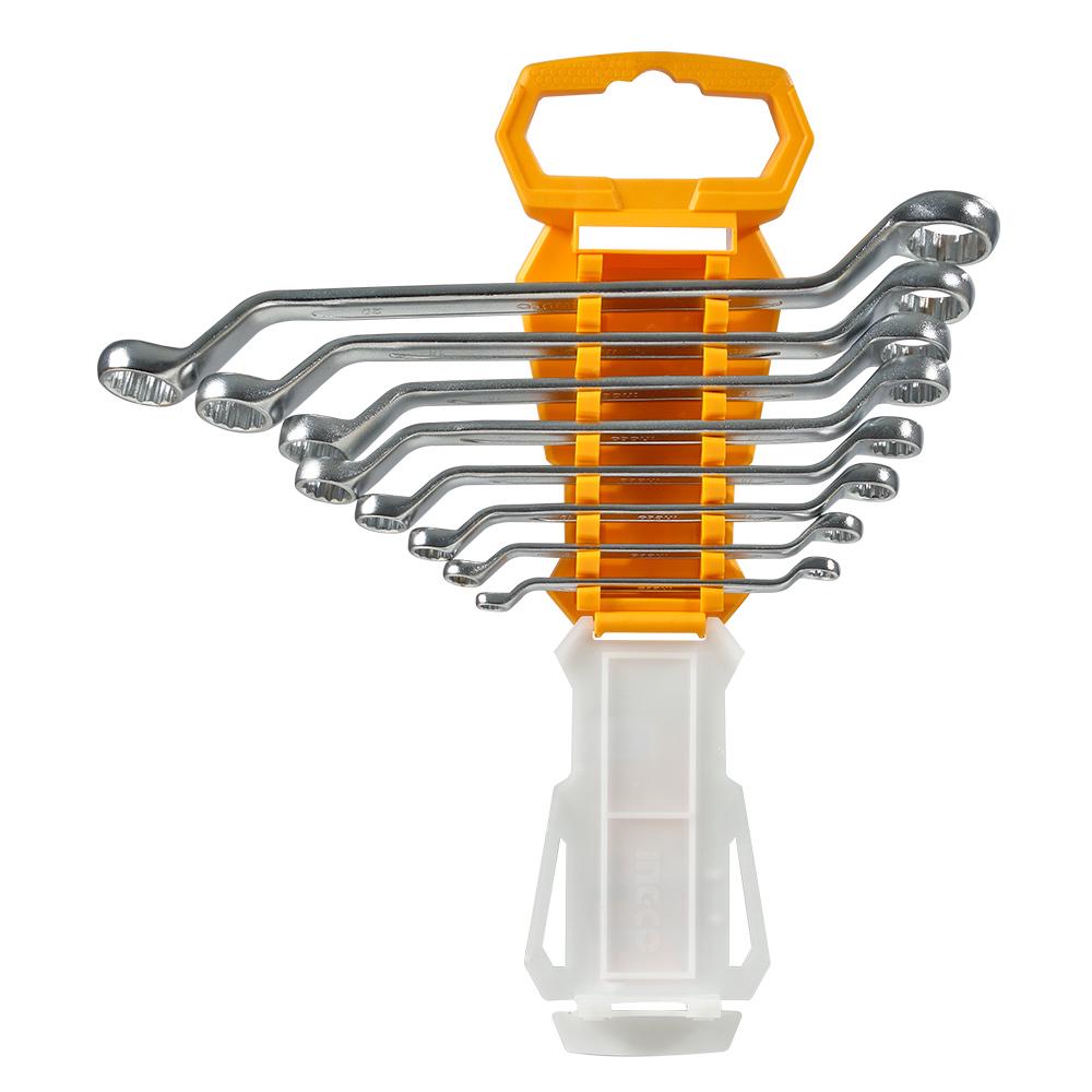 Комплект накидних вигнутих гайкових ключів 6/22 мм INGCO Industrial - фото 3