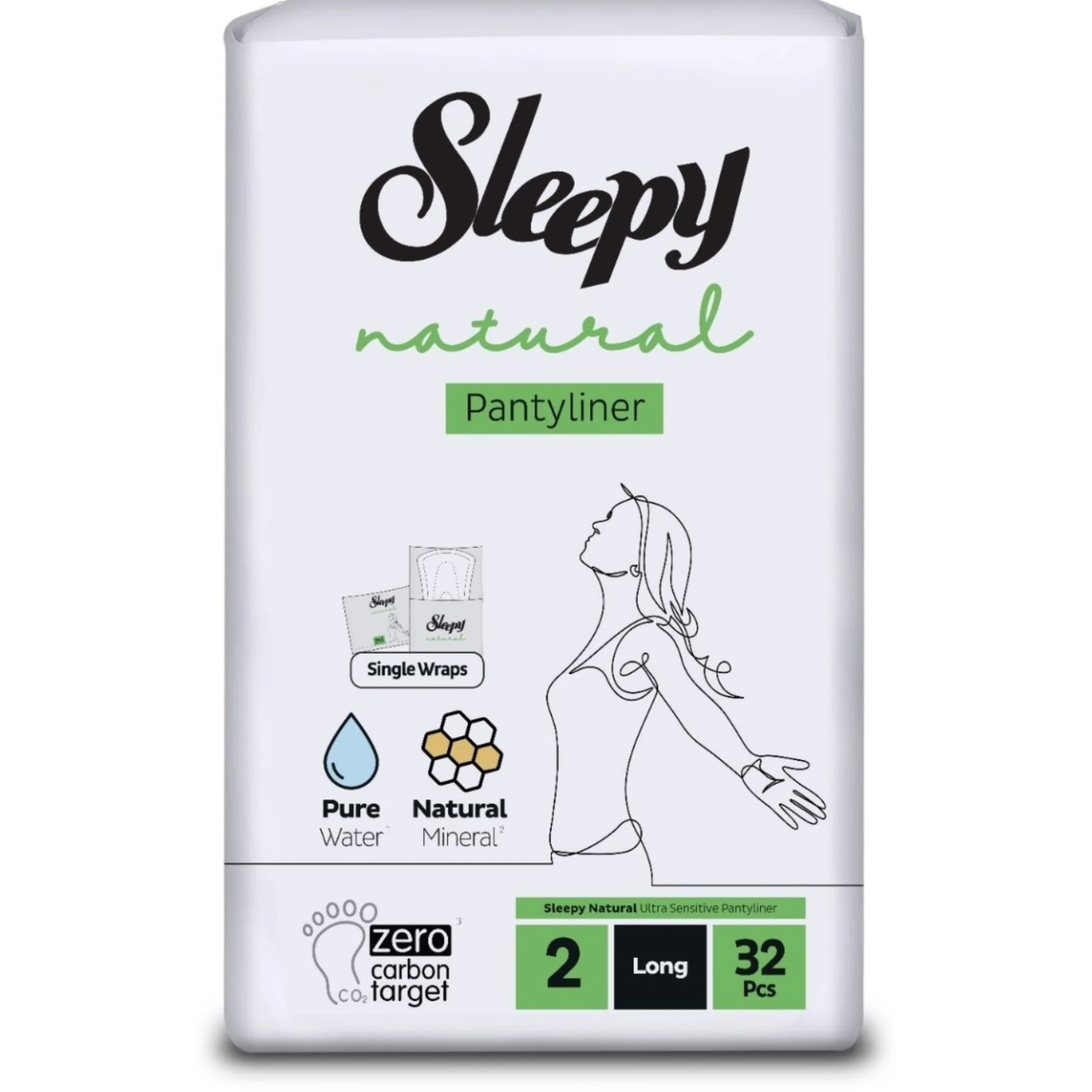 Прокладки ежедневные Sleepy Natural Long 180 мм 4 капли 32 шт.