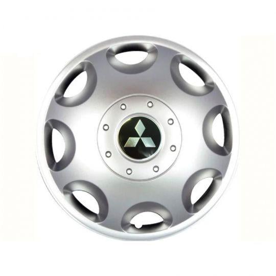 Автомобильные колпаки SKS 300 R15 с логотипом Mitsubishi 4 шт. Серебристый