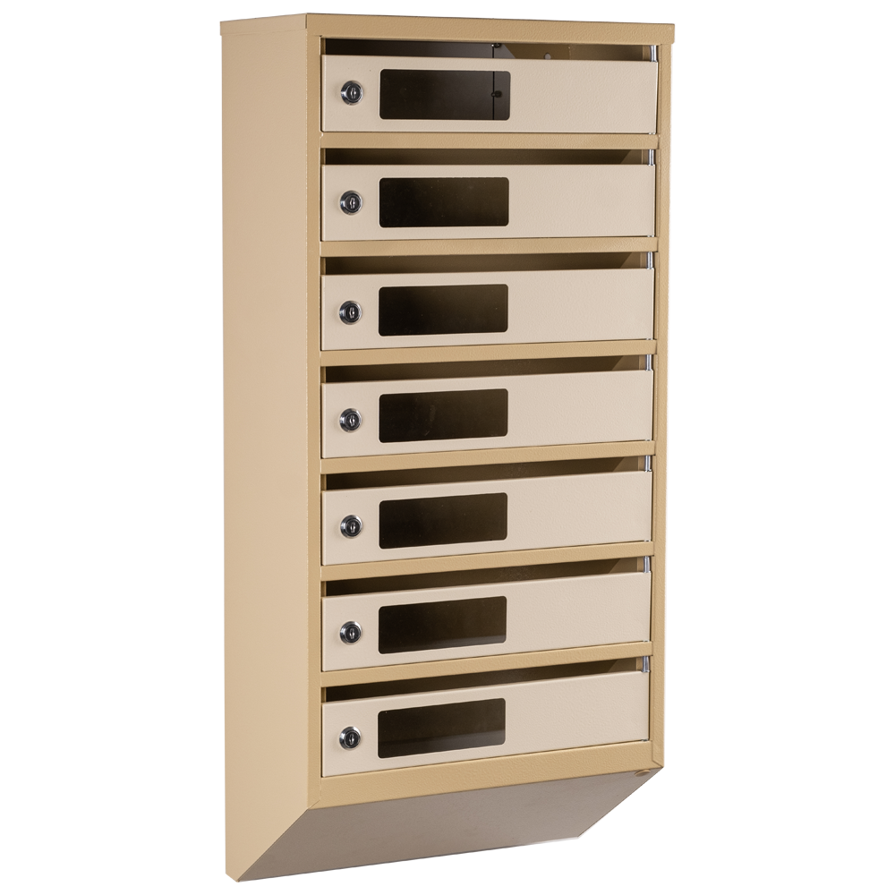 Почтовый ящик Галиндустрия ЯП07С на 7 секций 850x390x200 мм Бежевый (21005510)