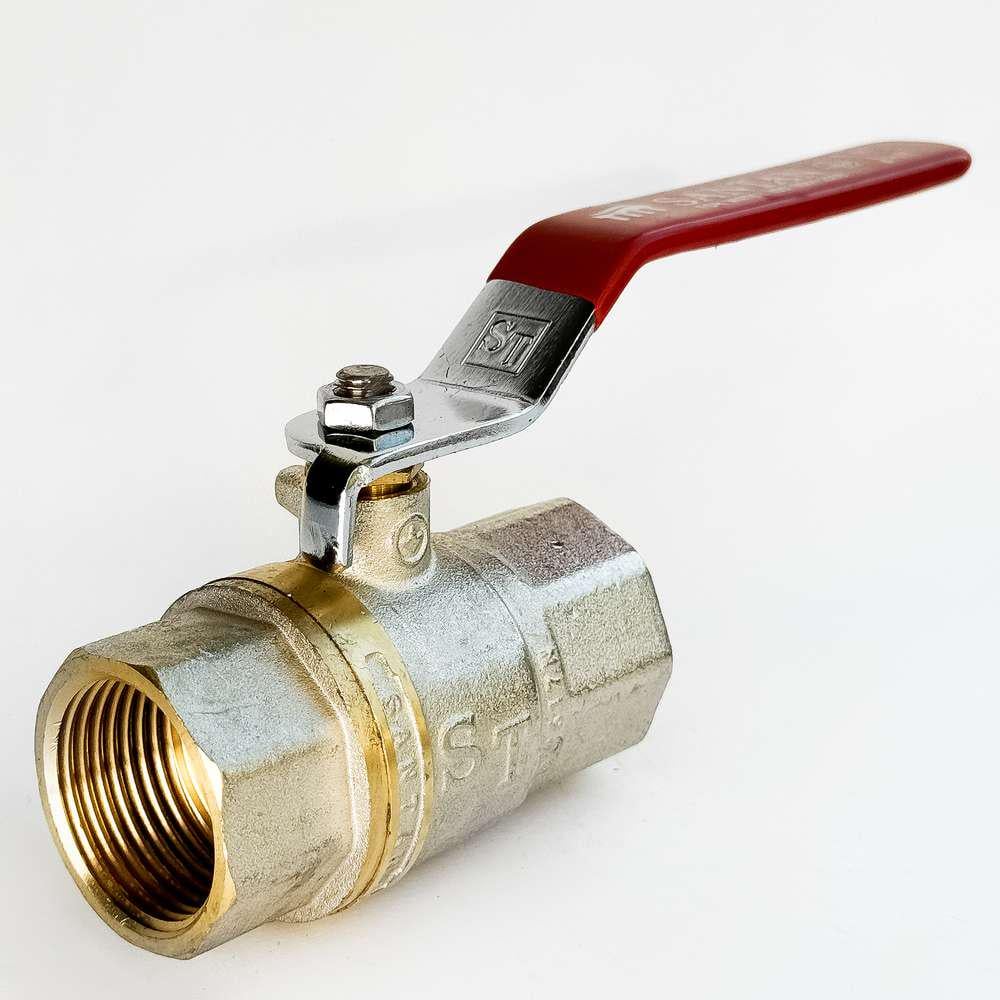 Кран шаровый для воды SANTAN PREMIUM 600 1" внутренний-внутренний ручка Красный (57158)