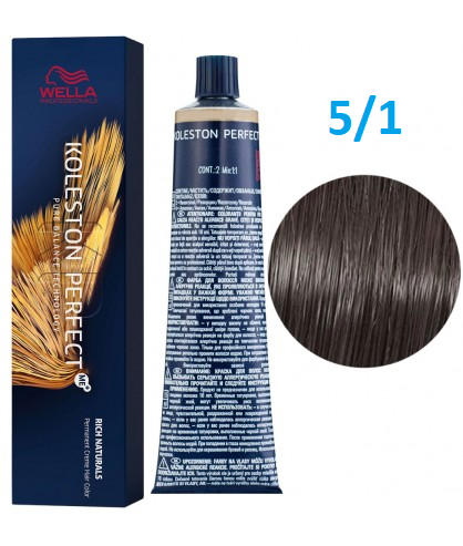 Фарба для волосся Wella Professionals Koleston Perfect ME+Rich Naturals 5/1 Hellbraun asch 60 мл - фото 2