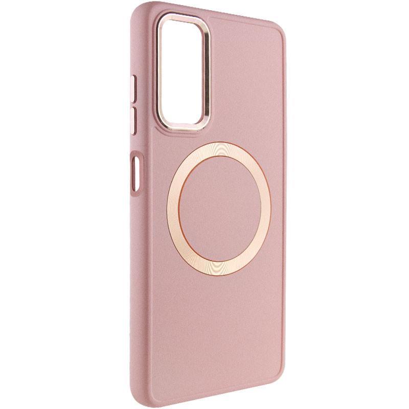 Противоударный TPU чехол Bonbon Metal Style with MagSafe для Samsung Galaxy A25 5G Розовый / Light Pink