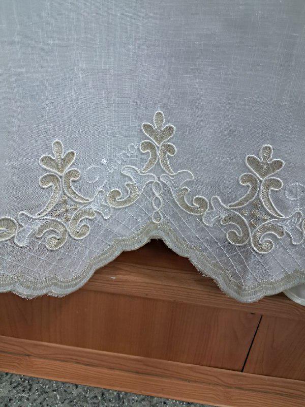 Гардина из искусственного батиста с вышивкой кордовой нитью и стразами 400х270 см - фото 5 Гардина из искусственного батиста с вышивкой кордовой нитью и стразами 400х270 см - фото 5