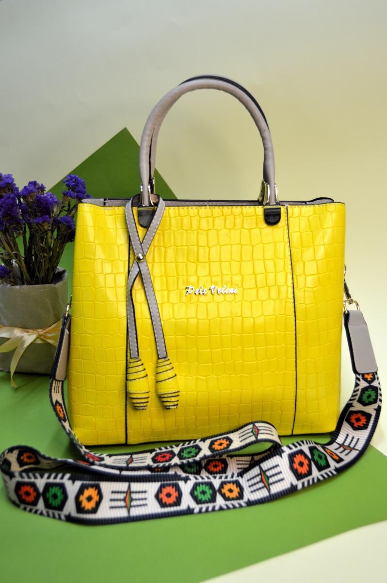 Жіноча сумка Pele Velini з декором Яскраво-жовтий (1114)