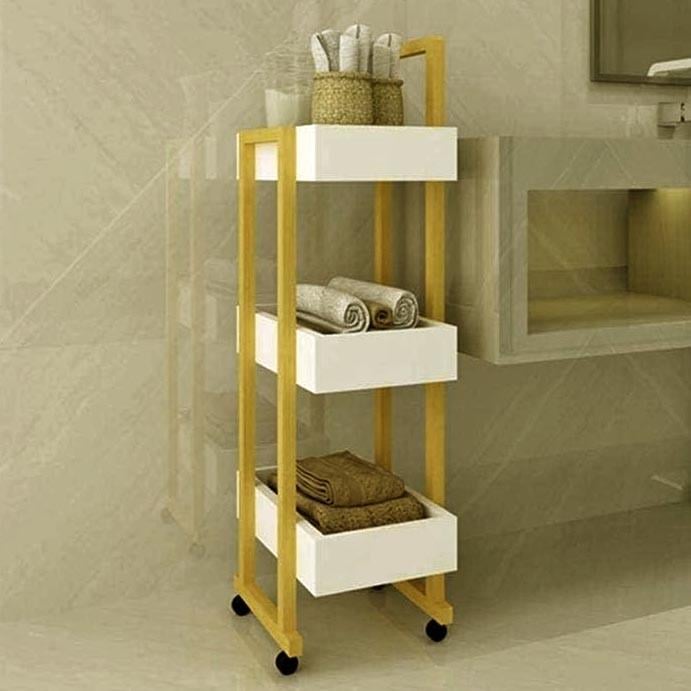 Этажерка для ванной из дерева на колесиках Харпер Карри/Зефир (АБТ-00570320) Этажерка для ванной из дерева на колесиках Харпер Карри/Зефир (АБТ-00570320)