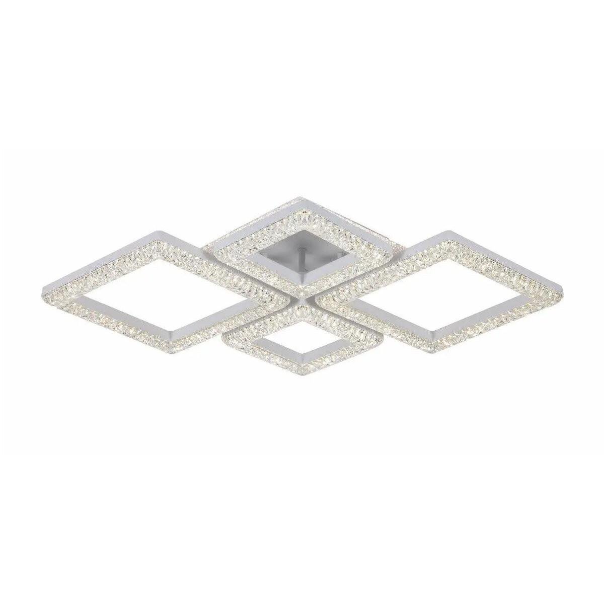 Люстра светодиодная Sirius с пультом 126W 3000-6500К Белый (G 2725/2+2 WT 50W*2+13W*2)