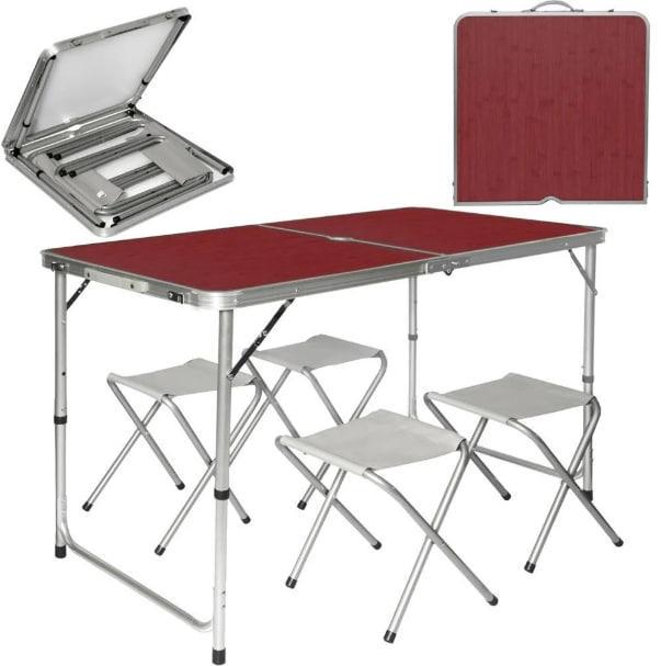 Туристичний стіл з 4 стільцями Folding table Вишневий (t02cherry) - фото 4 Туристичний стіл з 4 стільцями Folding table Вишневий (t02cherry) - фото 4
