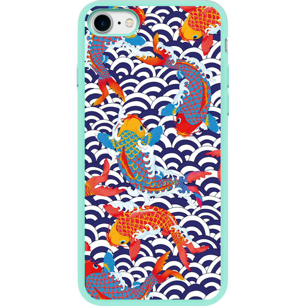 Чехол BoxFace Apple iPhone 7/8 SE  2020 Koi Fish Мятный силикон (26205-up2477-35447)