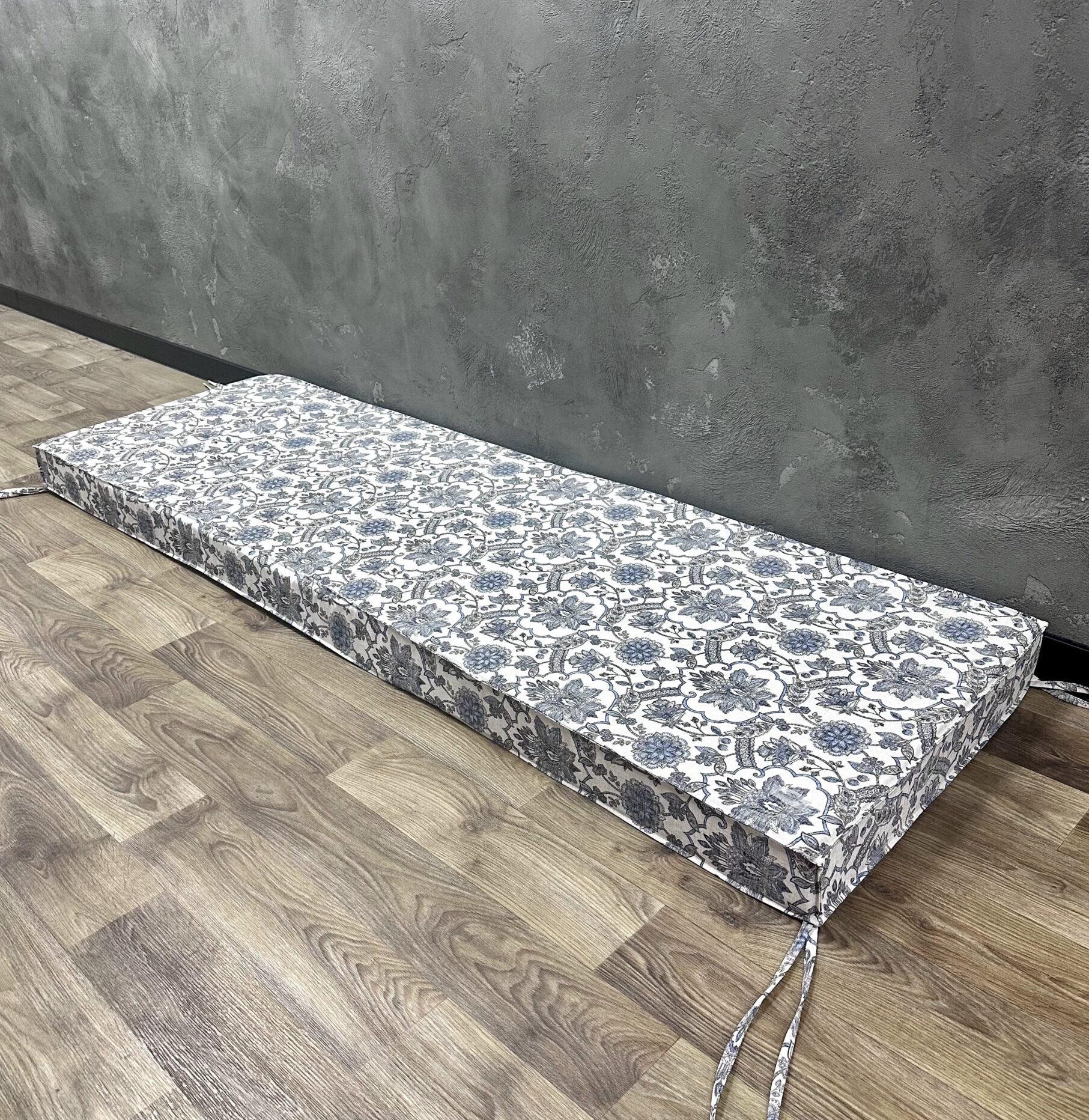 Матрац Comfort Home Oriental flowers на підвіконня/каркаси/піддони/садові меблі 160х40х10 см