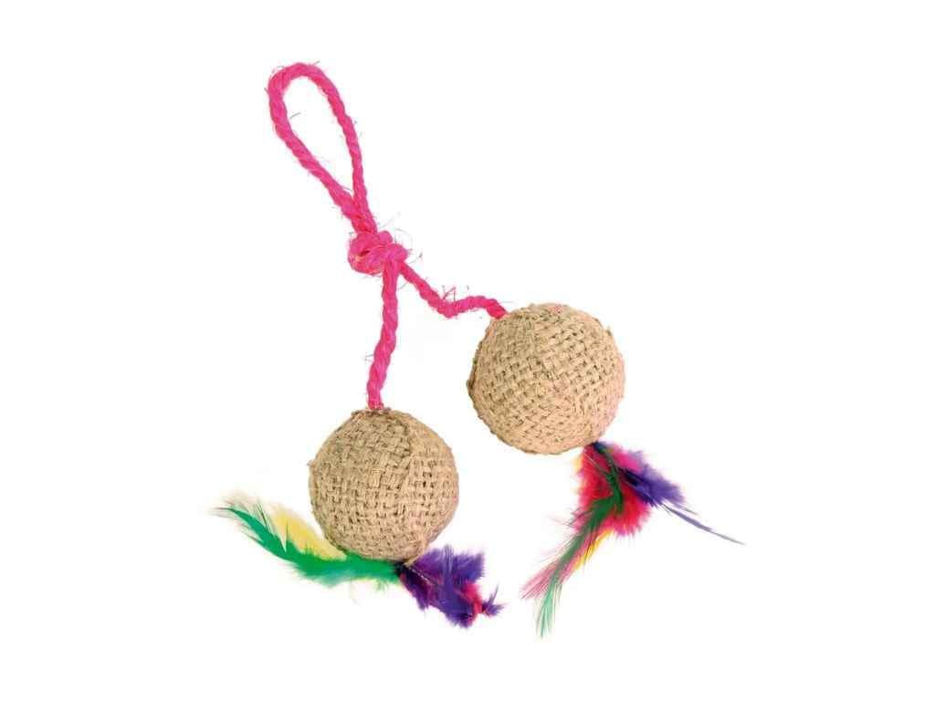 Игрушка Trixie Мяч для кошек джутовый с мятой 4,5 см 2 шт. (4501)