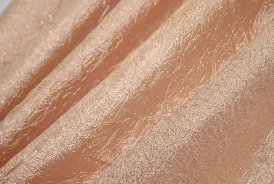 Шторки кухонные с ламбрекеном/подвязками 285х170 см Персиковый/Светло-кофейный (073к) - фото 5