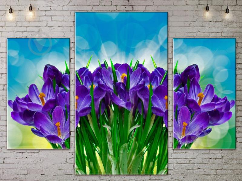 Модульная картина ArtStar цветы Крокусы ADFL0093 размер 120 х 180 см