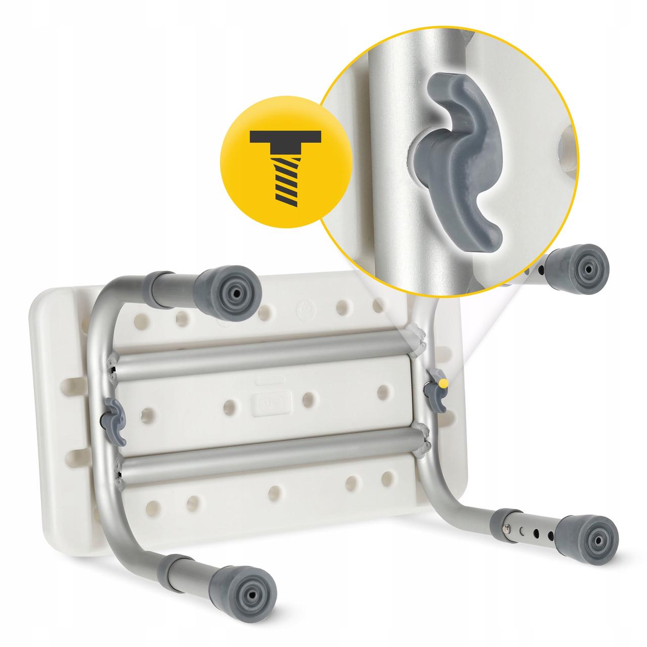 Ступень-табурет для ванной и душа 4fizjo регулируемая White/Grey (P-5905973403429) - фото 5