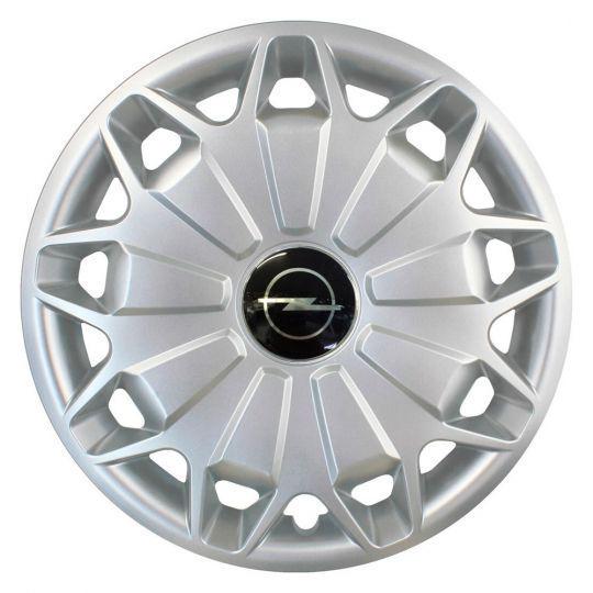 Ковпаки автомобільні SKS 338 R15 з логотипом Opel 4 шт. Сріблястий