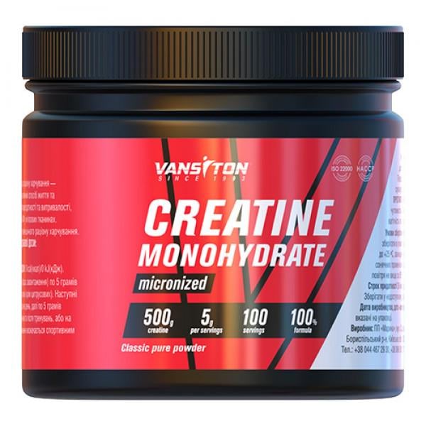 Креатин моногідрат Vansiton Creatine Monohydrate 500 g