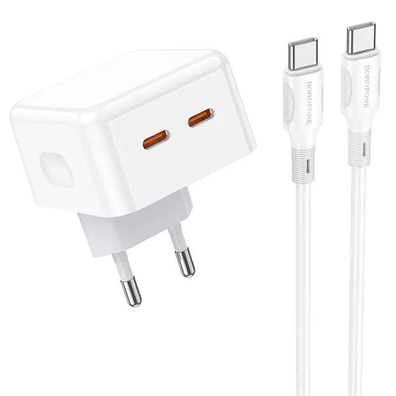 Зарядное устройство сетевое Borofone BA76A Source PD35W 2Type-C/Type-C to Type-C Белый (00000064409_1)