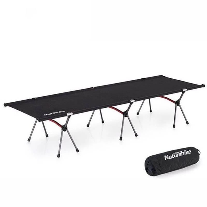 Туристическая кровать раскладная Naturehike NH20JJ009 алюминий 190x65x38/18 см Черный (6927595747728)