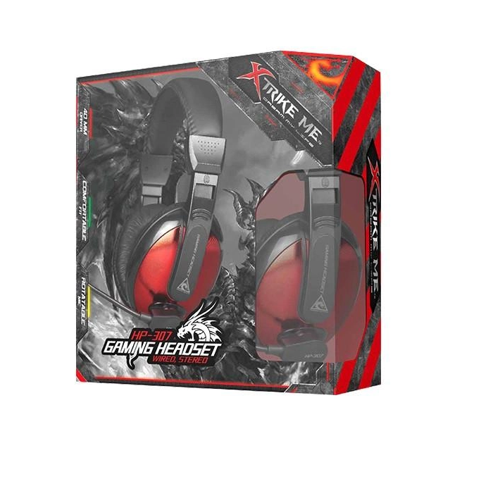 Навушники ігрові Xtrike ME Gaming HP-307 з мікрофоном Black/Red (13749787) - фото 3