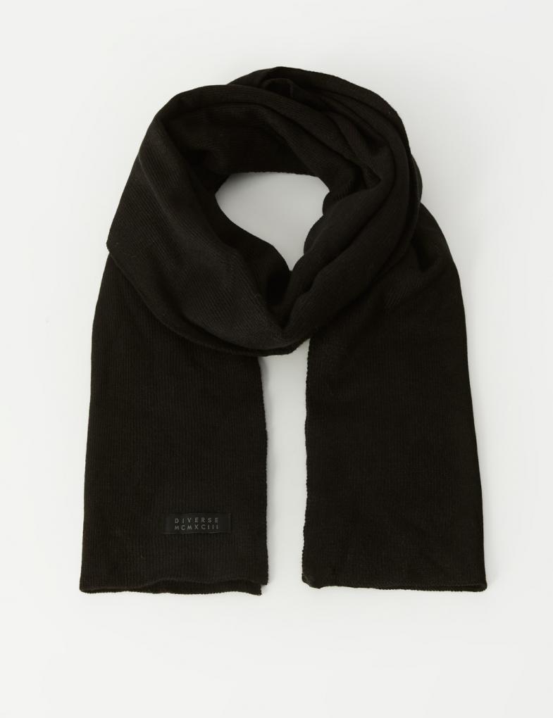 Шарф чоловічий Premium FIGAR в рубчик Diverse PRM FIGAR IV Чорний (5905384070494)