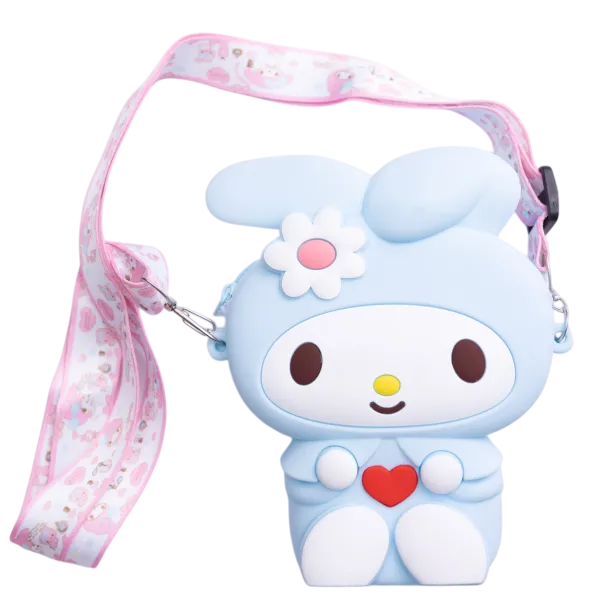 Сумочка детская My Melody с pop-it силиконовая на молнии 15х10х3 см Голубой