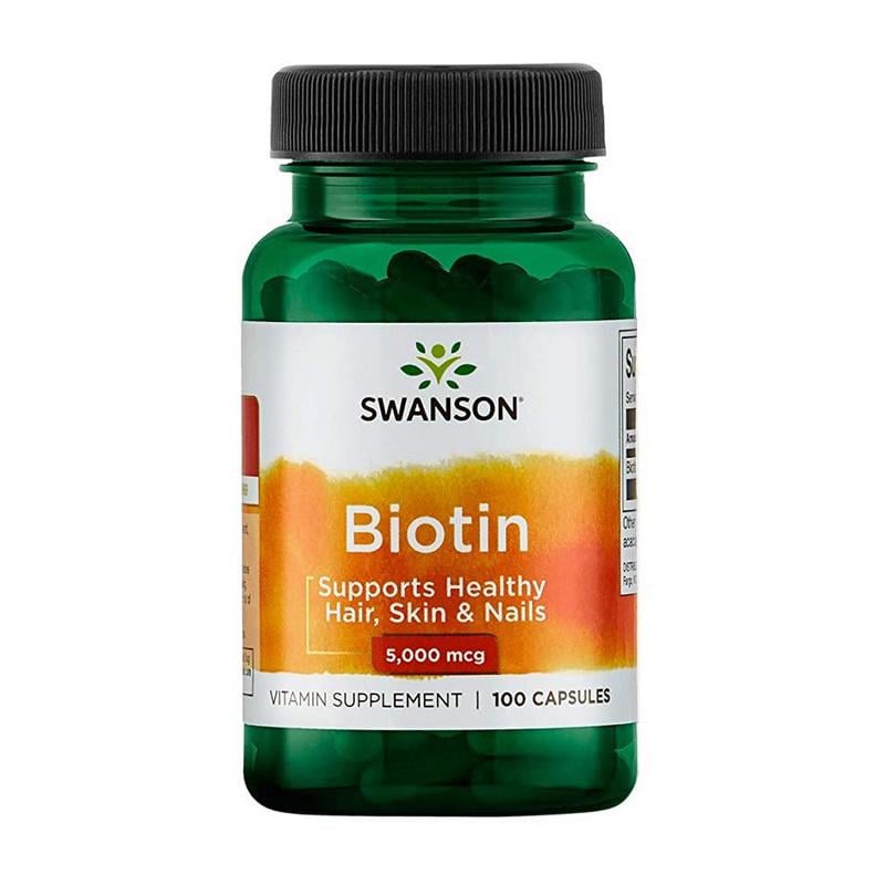 Биотин Swanson Biotin 5000 мкг 100 капс.