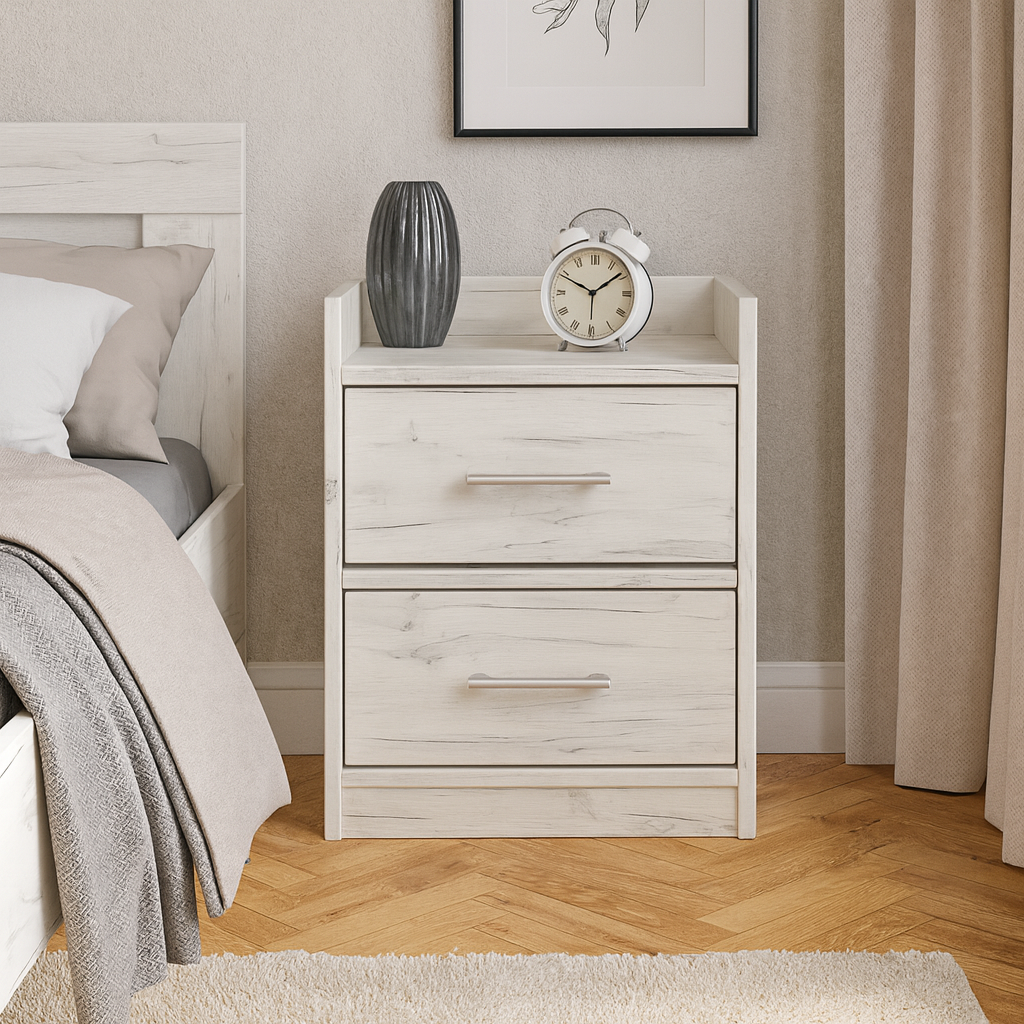 Тумба прикроватная ТП6 SENAM 500х380х350 мм ДСП Дуб Крафт Белый - фото 1